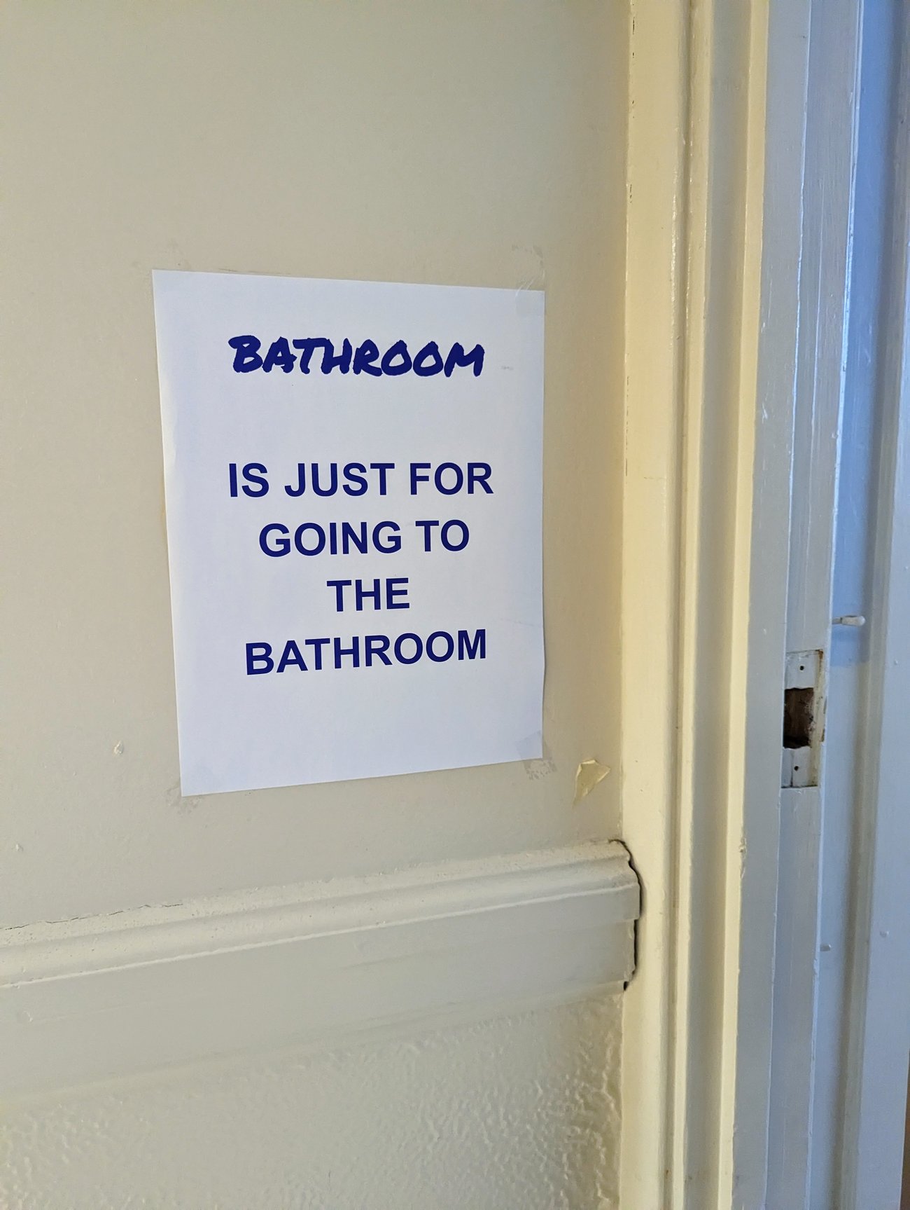 Bathroom Warning